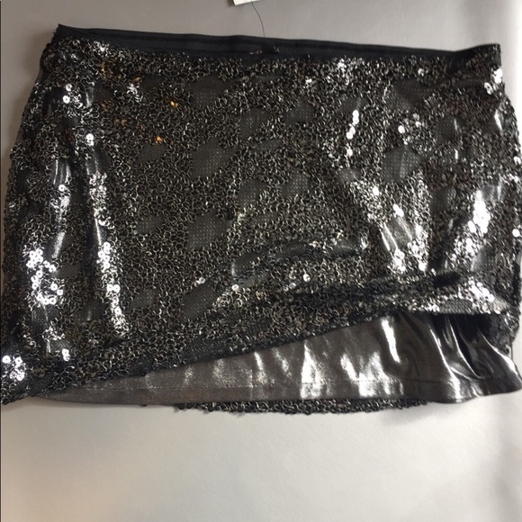 Express Short double lined fancy sequins miniskirt - Picture 5 of 8